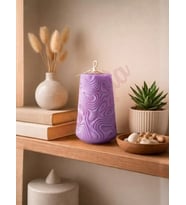 Mumelia Candles Monokrom Kumul - Doğal Soya Dekoratif Mum - Mor