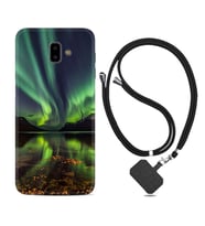 Samsung J6 Plus J7 Prime J7 Pro M20 Kılıf Boyun Askılı Silikon Kuzey Işıkları 1327