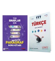 Limit Yayınları TYT Türkçe Soru Bankası ve Metin Paragraf Soru Bankası Seti 2 Kitap