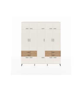Arges Dolap 11 Raflı 4 Çekmeceli 2 Askılı 220x30x243 Aytaşı-Aytaşı/Çam