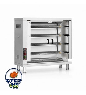 Pimak Radyanlı Piliç Çevirme Makinesi Doğalgazlı 24 Piliç