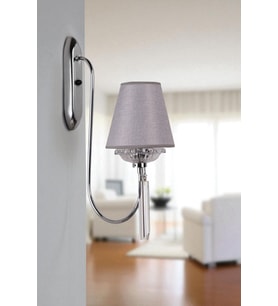 KONTES KROM HASIR GRİ ABAJURLU APLİK
