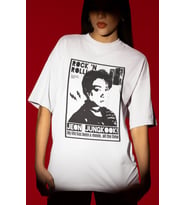 Tasarım Rock 'N Roll Jeon Jungkook Rapper Şarkıcı Baskılı Unisex Oversize Tişört