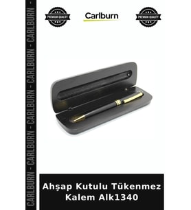 Özel Üretim Hediyelik Şık Ofis Kırtasiye Ahşap Kutulu Tükenmez Kalem Alk1340