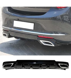 Opel Astra J Makyajlı HB Sport Difüzör Piona Black + Egzoz Ucu Kromlar 2012 2013 2014 2015