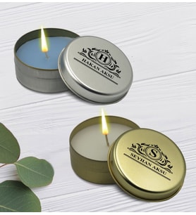 BK Gift Kişiye Özel İsimli Silver ve Gold Metal Kutuda Kokulu Mum Hediye Seti - 3, Ev Hediyesi, Sevgiliye, Arkadaşa Hediye, Kokulu Mum