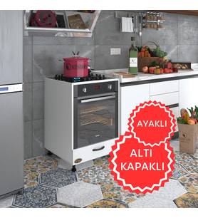 Kenzlife ankastre modülü kabini radon byz fırın ocak dolabı kapaklı ayaklı (Karışık)