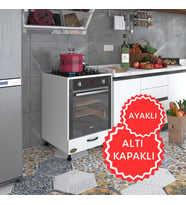 Kenzlife ankastre modülü kabini radon byz fırın ocak dolabı kapaklı ayaklı (Karışık)