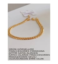 ÇELİK BİLEKLİK XUPİNG SİMLİ ALTIN KAPLAMA ARPA 22 AYAR GOLD RENK GARANTİLİ KUYUMCU MODEL