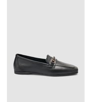 %100 Hakiki Deri Siyah Kadın Loafer