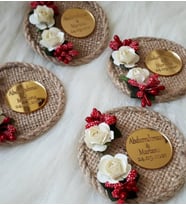 Kişiye Özel jüt Magnet Hatıra (Bej)