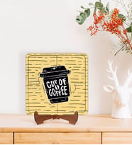 BK Gift Coffee Tasarımlı Ahşap Standlı Puzzle Çerçeve-1