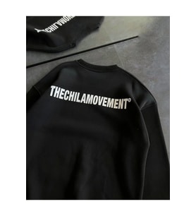 Kışlık Bisiklet Yaka Oversize Baskılı SweatShirt - Siyah