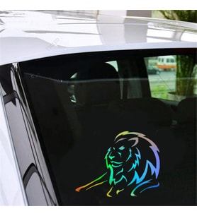 Aslan Araba Sticker Yapıştırması Arka Cam 1