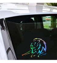 Aslan Araba Sticker Yapıştırması Arka Cam 1