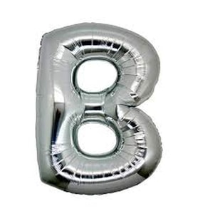 B Harf Folyo Balon Gümüş Renk 40 inç