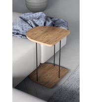Tekerlekli Servis Sehpası Oval Beyaz