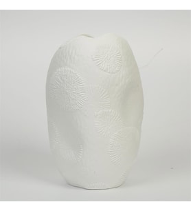 Vitale Beyaz Fosil Vazo 26*27*20 Cm AK.JM00019