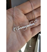 925 Ayar Gümüş Kalp Figürlü İsimli Kolye