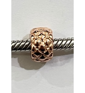 Rose Desenli Ufak Klips Charm