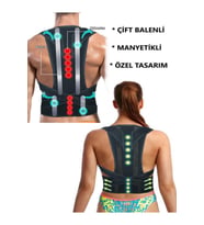Ortopedik Dik Duruş Korsesi Kamburluk Önleyici Unisex Balenli Manyetik Korse