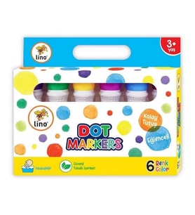 LINO LN-606 YIKANABİLİR DOT MARKER 6 RENK