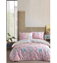 Ranforce Çift Kişilik Nevresim Seti Camellia Pembe