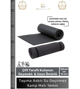 #YogaMatı Taşıma Askılı Dayanıklı Uzun Ömürlü Konfor Serisi Pilates Yoga Minderi 16mm Kamp Matı