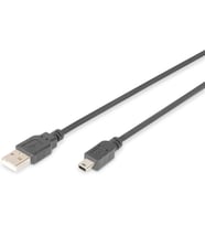 Assmann AK-300108-010-S Usb 2.0 Bağlantı Kablosu, A Tipinde - Mini B (5 Pimli) M/M, 1.0M, Usb 2.0 Uyumlu, Bl