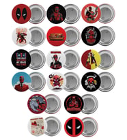 Deadpool Çanta Rozeti Seti 16 Adet En Büyük Boy 5.8cm İğneli Broş
