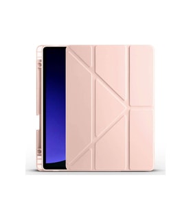 Samsung Galaxy Tab S9 Uyumlu Kılıf Zore Tri Folding Kalem Bölmeli Standlı Kılıf