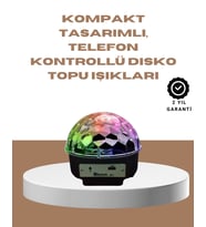 Taşınabilir Bluetooth Disko Topu Uzaktan Kumandalı Işık Efektleri