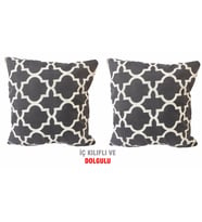 Kırlent Yastık Dolgulu Fermuarlı Vip Yastık 2 ADET-43x43 CM(BÜYÜK KARAÇATI)