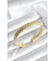 Ezme Zincir Model Gold Renk Kadın Bileklik