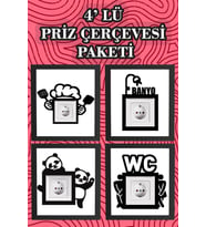 4'lü Priz Çerçevesi Tüm Ev Paketi Siyah Lazer Kesim Dekorasyon Ürünü Numa Concept