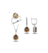 Gümüş Zultanit Taşlı Set