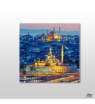 Sepya Süleymaniye Camii Kanvas Tablo 40x40cm (Karışık)