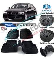 Bmw E90 Havuzlu 3D Paspas Niken Siyah 2006-2011