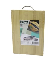 24X34 X 1.7CM LUX AHŞAP BAMBU KESİM PANOSU - KESME TAHTASI METAL KULPLU (5343)