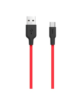 HOCO X21 USB to Type-C 3A Silikon Hızlı Şarj ve Data Kablosu