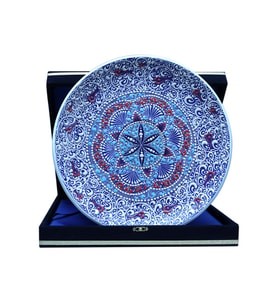 e38 EL İŞÇİLİĞİ ÇİNİ TABAK - 30 CM - 6519