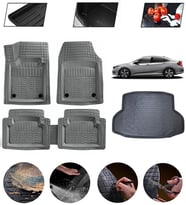 Honda Civic Sedan 2016-2021 Uyumlu Paspas Araca Özel Bagaj Havuzu MBS Gri
