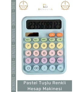 #HesapMakinesi Estetik Pastel Ergonomik Ofis Okul Fonksiyonel Büyük Ekran Tuşlu Renkli Hesap Makines