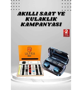 Yeni Model Akıllı Saat Ve Kulaklık Kampanyası Nabızz Ölçer Bluetooth Bağlantılı Uzun Pil Ömrü