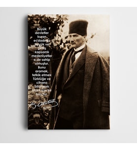 Atatürk Devlet Kanvas Tablo