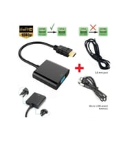 Klasist Hdmi To Vga Ps3 Ps4 Kablo Çevirici Dönüştürücü Ses ve Güç  Destekli, Kablo Adaptör (İthalatçı Garantili)