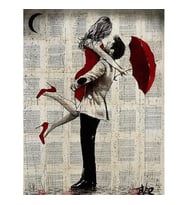 Romantik Şemsiye Anısı 1 Sayılarla Boyama Seti Canvas Kasnaklı 40 x 50 cm