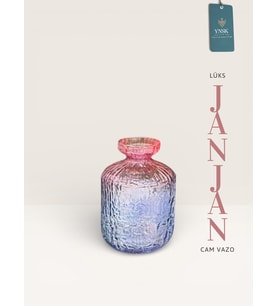 JANJAN  İthal Cam Vazo (19 cm)
