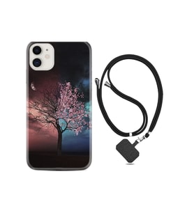 Apple Iphone 11 Kılıf Resimli Desenli Silikon Boyun Askılı Heaven Tree 1859