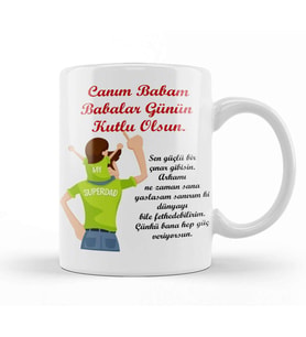 Babalar Günü Babaya Hediye 020 Kupa Bardak Porselen